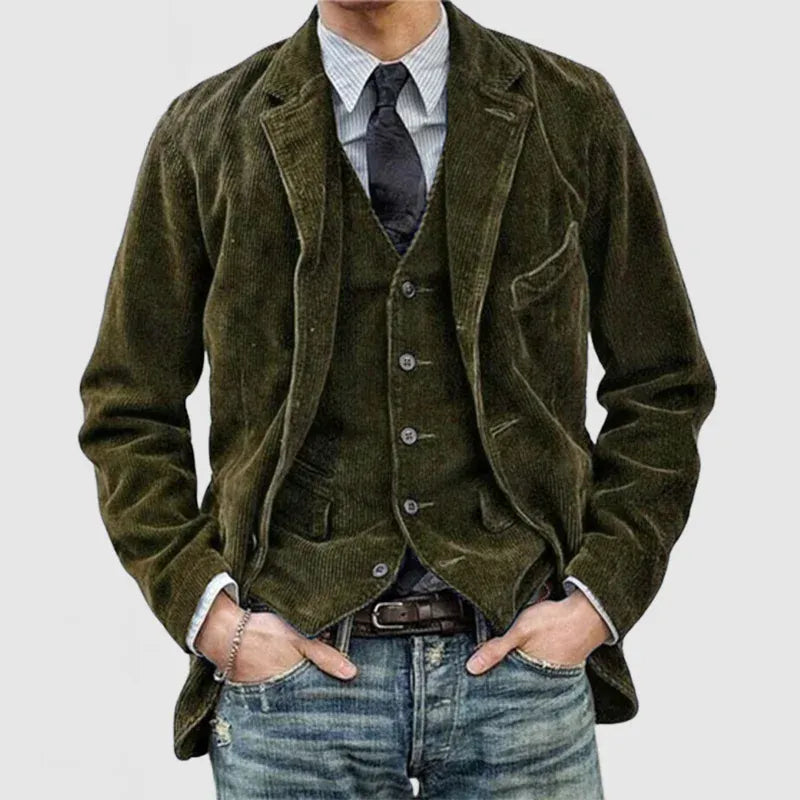 Andrei Cord-Jacke + Weste Set