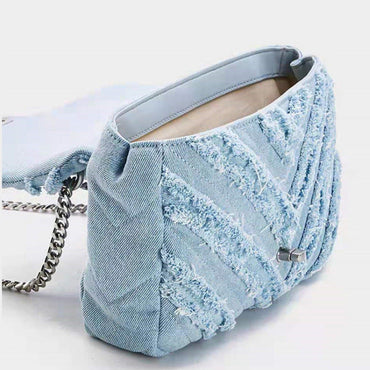 Macy - Elegante hellblaue Denim-Umhängetasche für Damen
