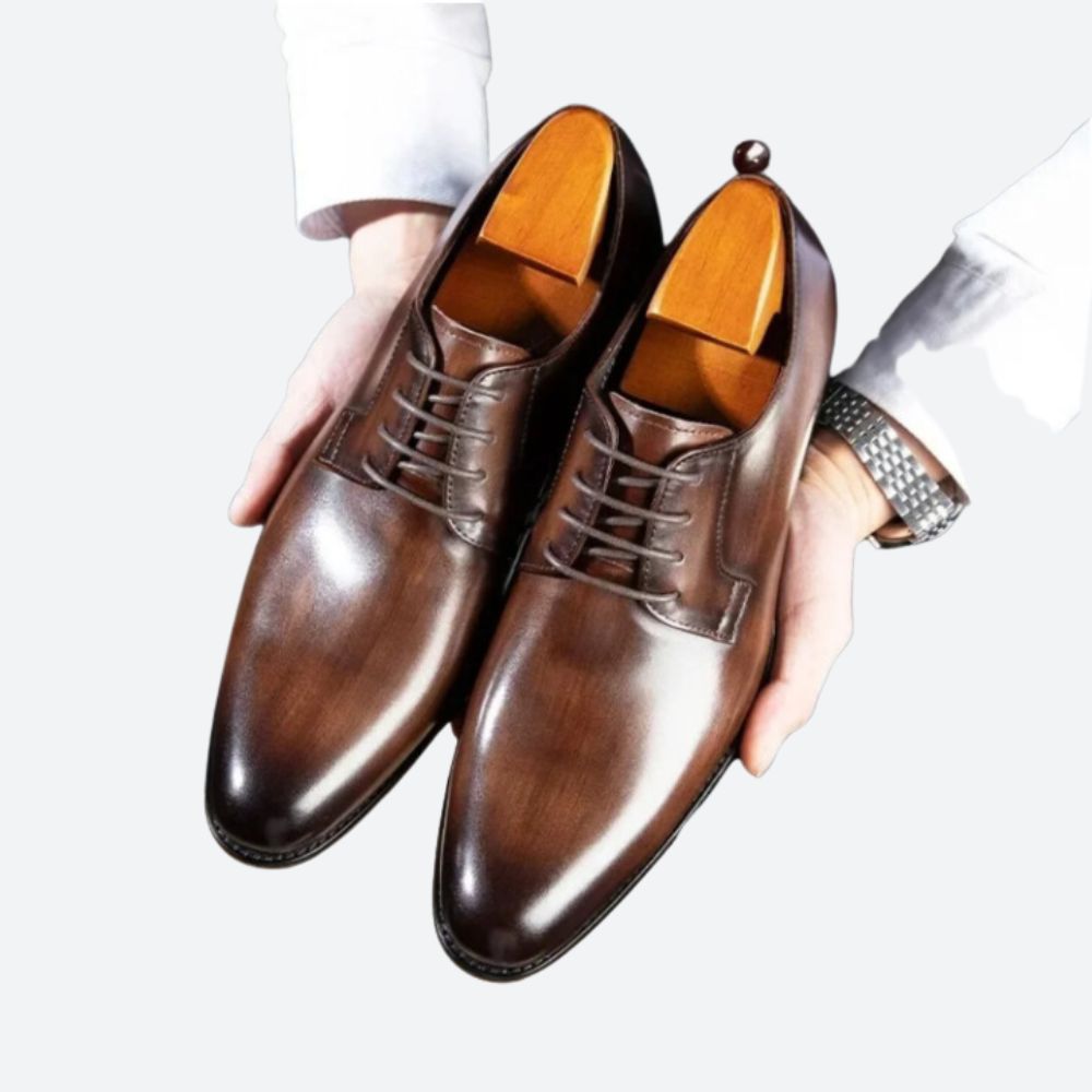 Stilvolle italienische Leder-Spitzenschuhe - Darryl