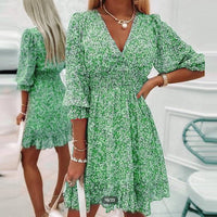 Geblümtes Chiffonkleid
