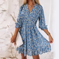 Geblümtes Chiffonkleid