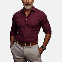 Gizmo™ | Herren Slim Fit Business Hemd mit Knitterfrei