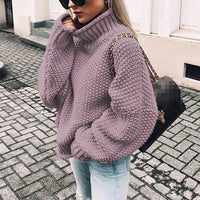 Pullover mit halbhohem Kragen