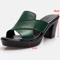 Damen Chunky Platform High Heel Sandalen