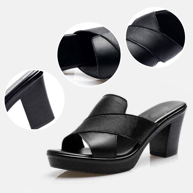 Damen Chunky Platform High Heel Sandalen