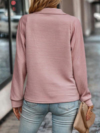 Lässiger Zip-up-Pullover