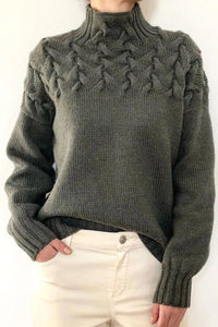 Lässige Rollkragenpullover aus festem Gewebe