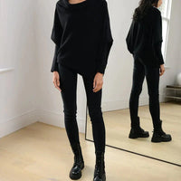 Asymmetrisch drapierter Pullover