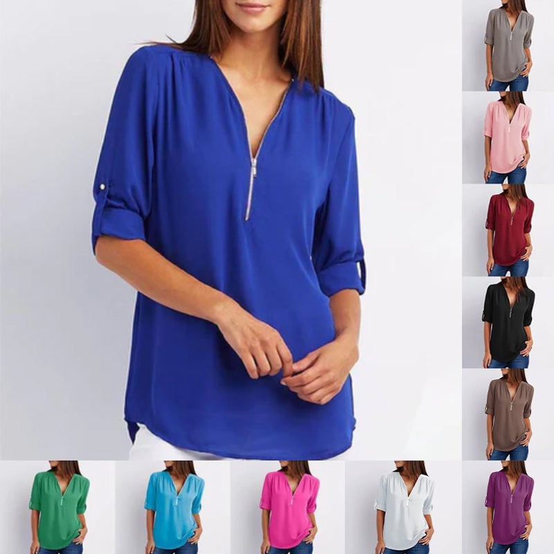Langärmelige Lockere Bluse