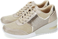 Amelia - Stylische orthopädische Turnschuhe mit elegantem hohen Absatz und bequemem Keilabsatz