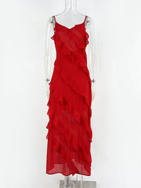 Rote Chiffon-Unterkleider für Damen