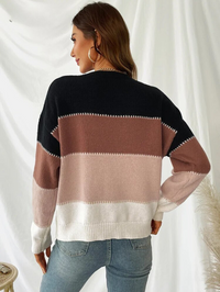 Gestreifter Strickpullover