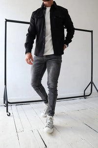 André™ - Lederjacke mit Knöpfen