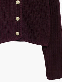Senta | Strukturierte Strickjacke mit goldenen Knöpfen