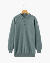 Bennett | Luxuriöser Herren Kaschmirpullover mit Polokragen & Knopfleiste