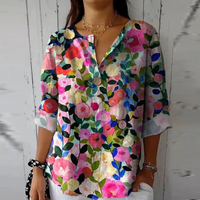 TIZIANA - LOCKERE BEDRUCKTE BLUSE