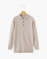 Bennett | Luxuriöser Herren Kaschmirpullover mit Polokragen & Knopfleiste
