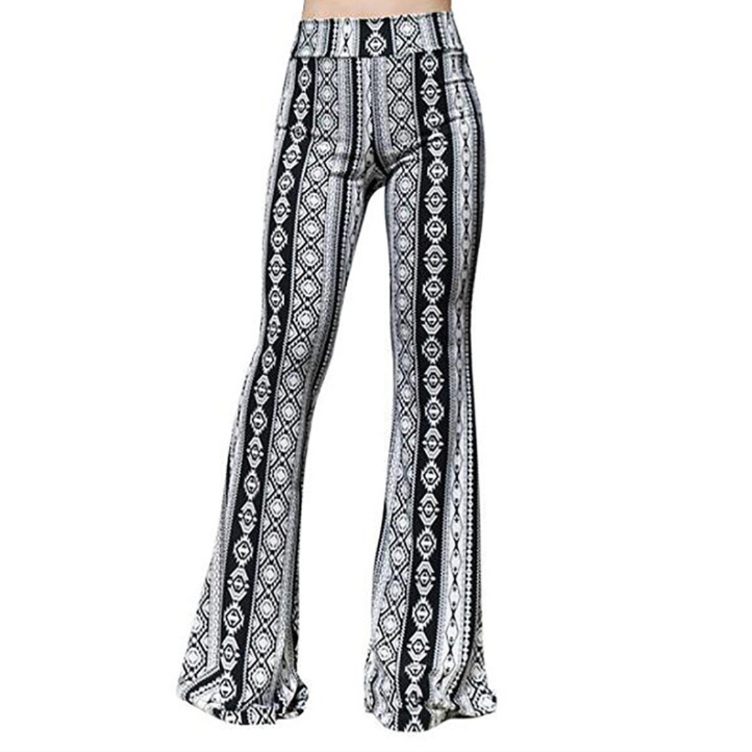 Leopard Bootcut-Hose