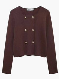 Martina | Doppelreihiger Strick-Cardigan