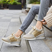 Amelia - Stylische orthopädische Turnschuhe mit elegantem hohen Absatz und bequemem Keilabsatz