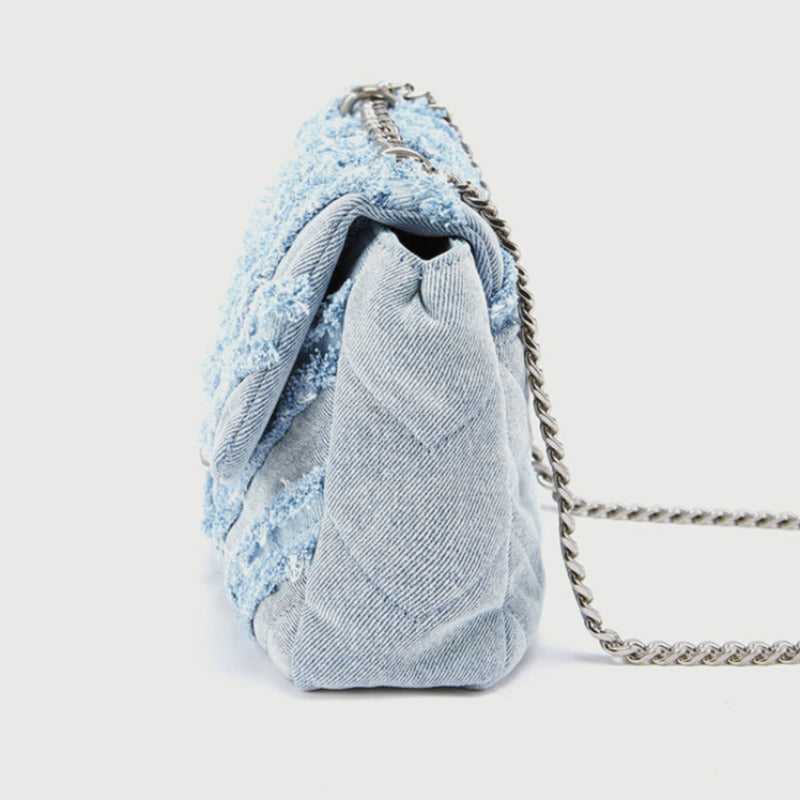 Macy - Elegante hellblaue Denim-Umhängetasche für Damen