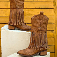 Celeste - Stylische Damenstiefel mit eleganter Quastenverzierung und stabilem Absatz