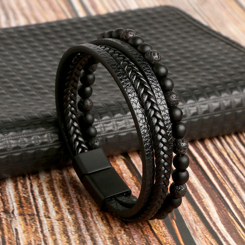Lucas - Elegantes Lederarmband-Set für den modernen Mann