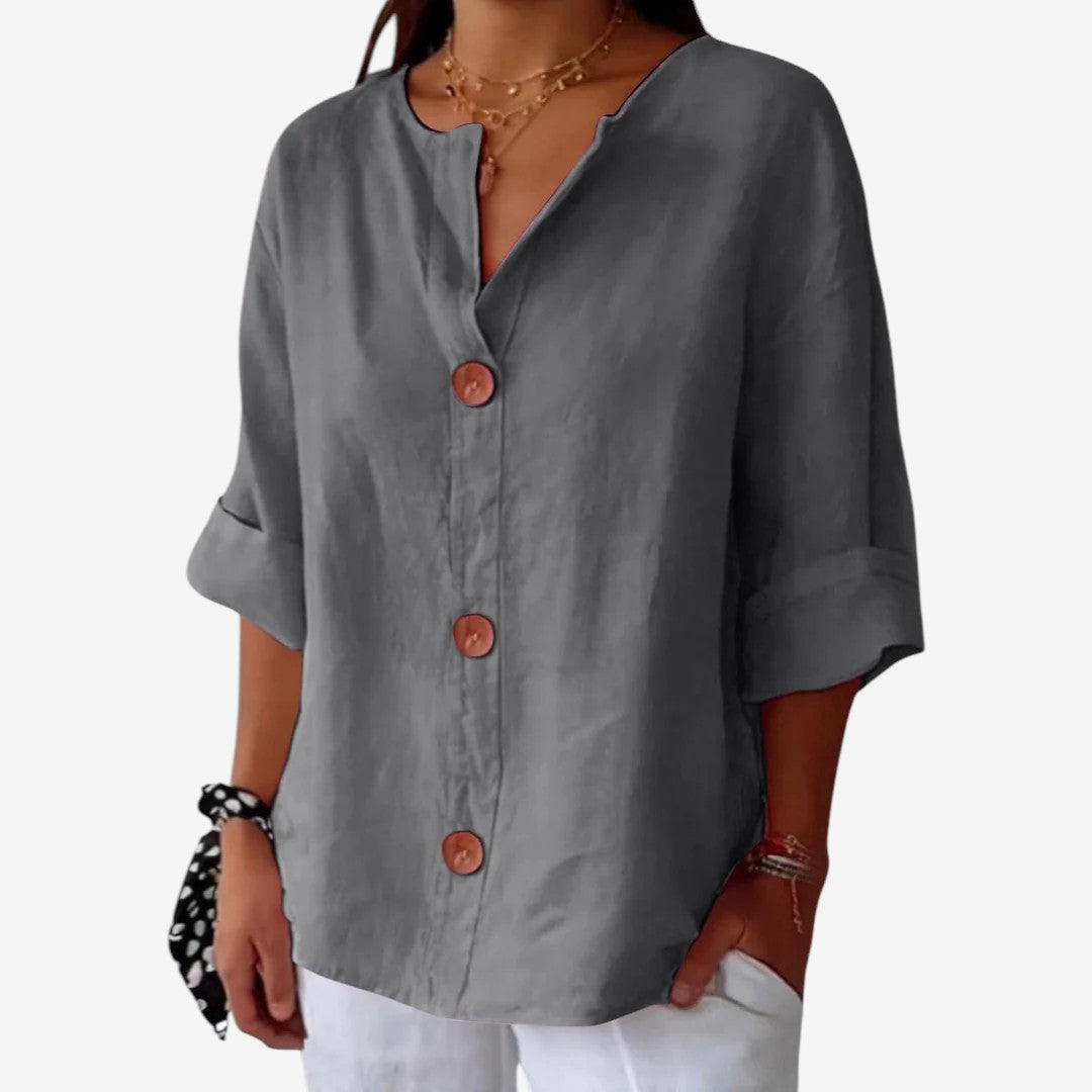 Clara™ | Leinenbluse Casual