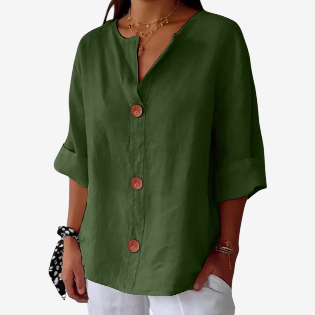 Clara™ | Leinenbluse Casual