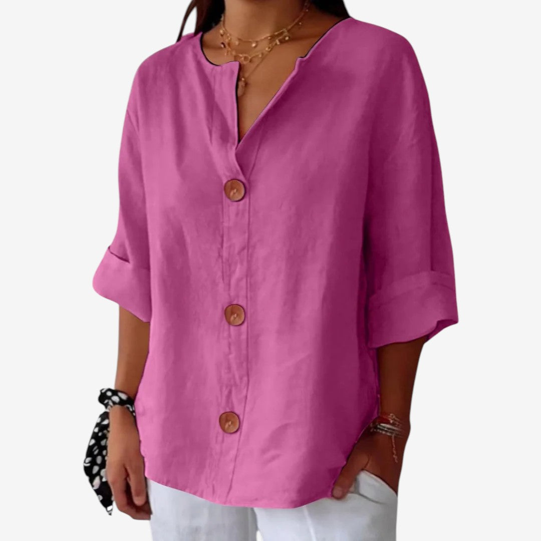 Clara™ | Leinenbluse Casual