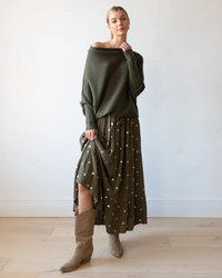Asymmetrisch Drapierter Pullover