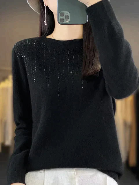 Warmer Pullover mit Glitzer
