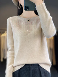 Warmer Pullover mit Glitzer