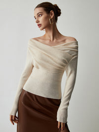 Off-Shoulder Stricktop für Damen – Feminin, Stylisch & Modern