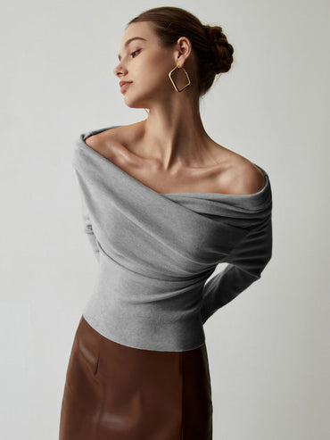 Off-Shoulder Stricktop für Damen – Feminin, Stylisch & Modern