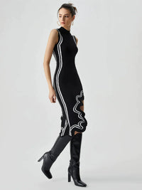 Asymmetrisches Strickkleid