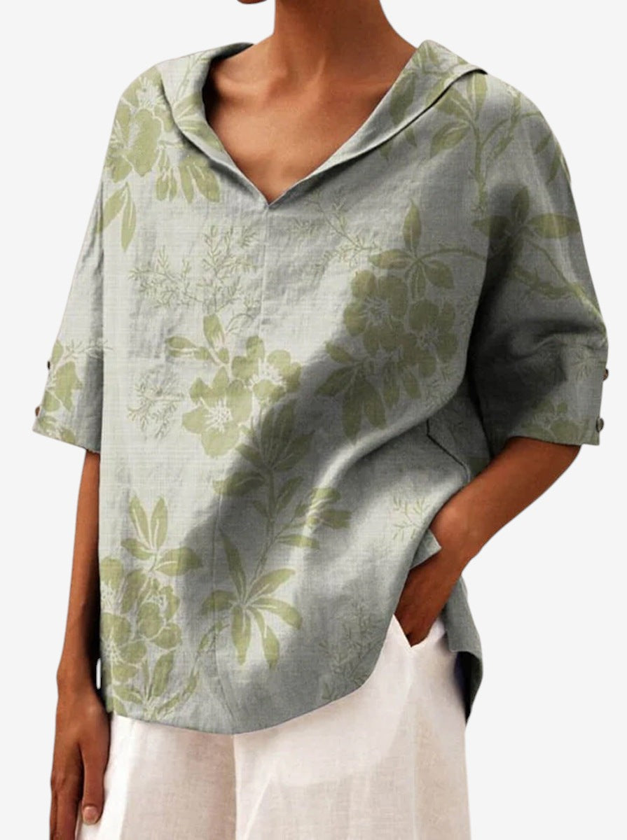 Bettina | Elegantes Leinen-Top 1+1 Gratis