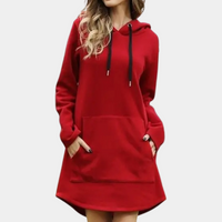 Stylischer und langer Damen-Kapuzenpullover für Komfort und Mode