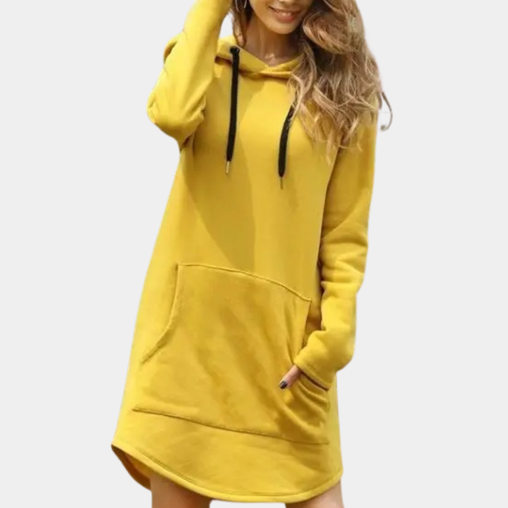 Stylischer und langer Damen-Kapuzenpullover für Komfort und Mode