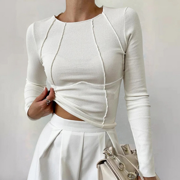 Stylisches Langarm-Top für Frauen - schlicht und elegant