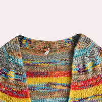 Lina - Lebendige Strickjacke für Damen mit modischem V-Ausschnitt