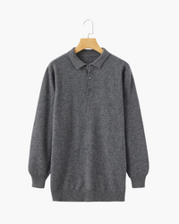Bennett | Luxuriöser Herren Kaschmirpullover mit Polokragen & Knopfleiste