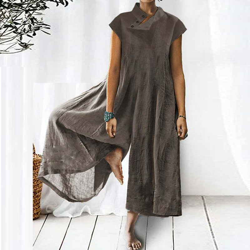 Woman Weites Overallkleid