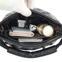 Iris - Klassische Herbst Handtasche aus weichem Leder für Frauen