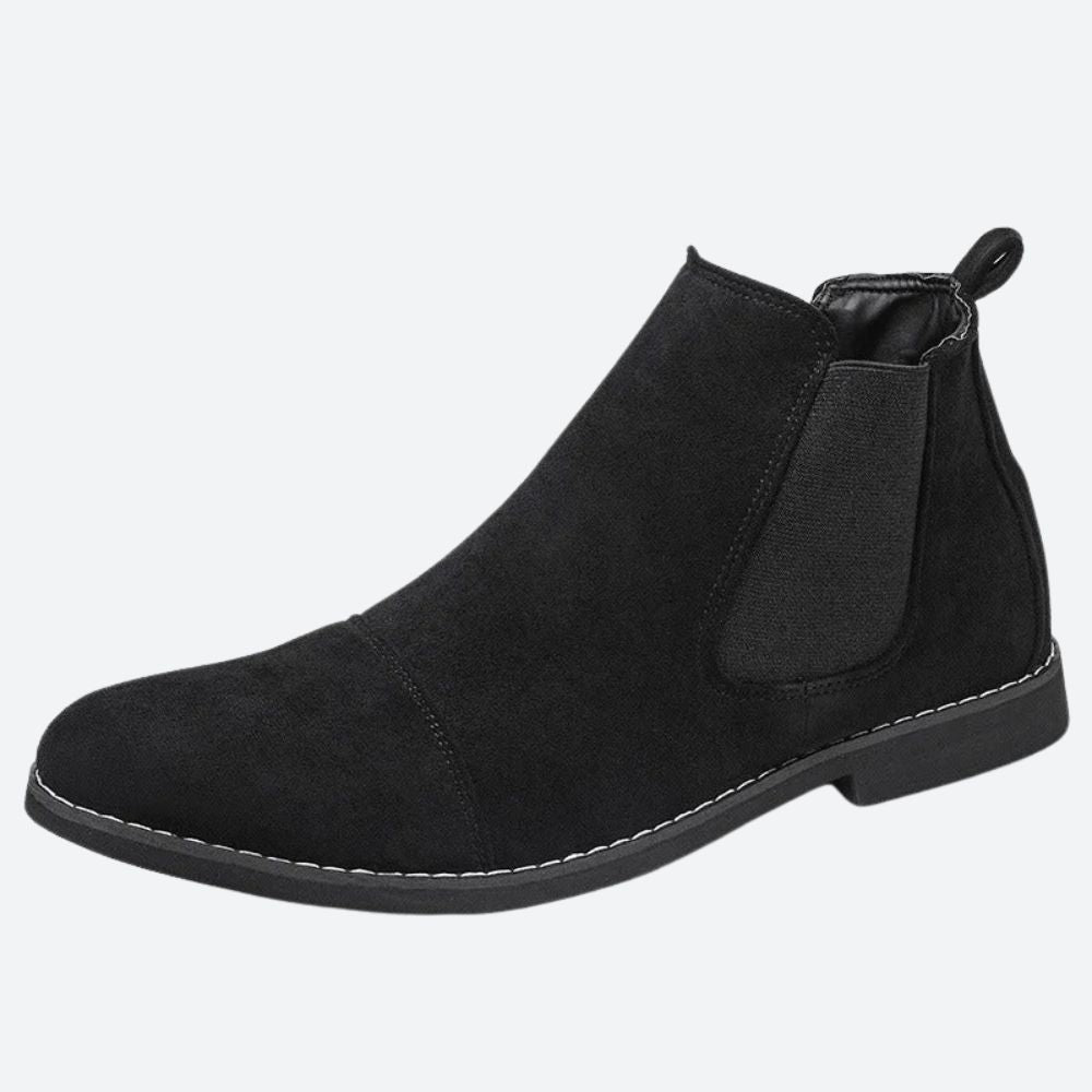 Stilvolle Helmut Herrenschuhe: Klassische Chelsea-Stiefel aus Wildleder