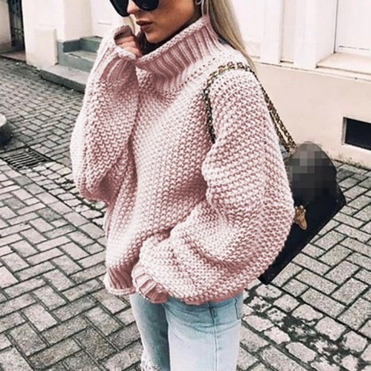 Pullover mit halbhohem Kragen