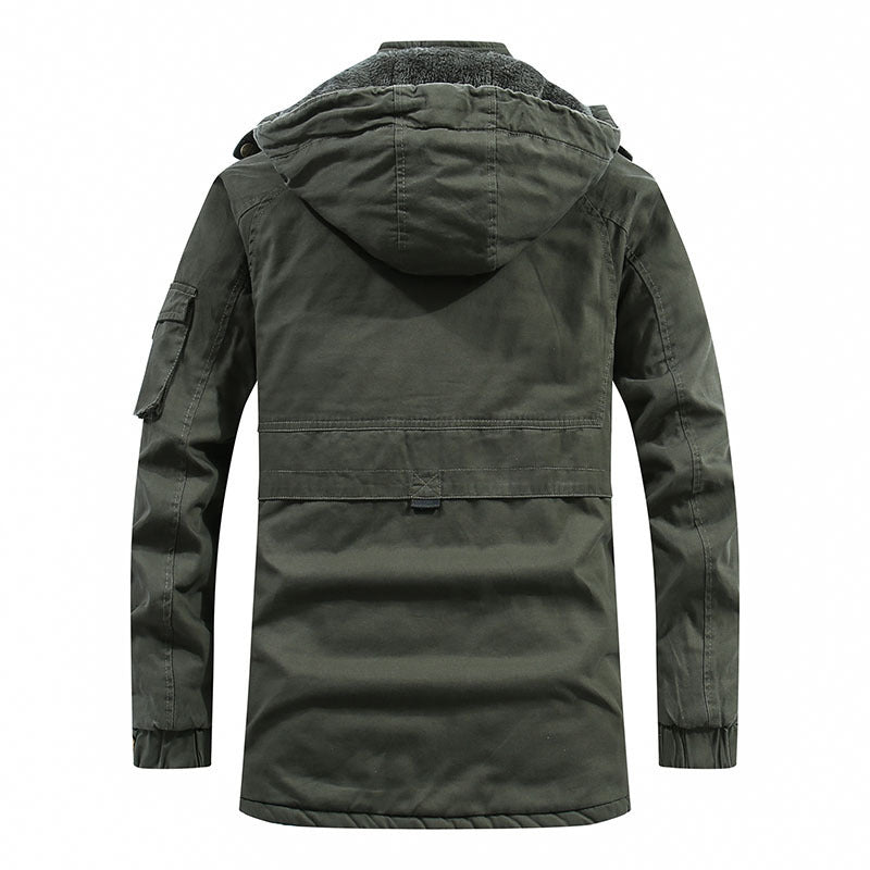 Wattierte Winterjacke mit Kapuze – Robuste Outdoorjacke für kalte Tage