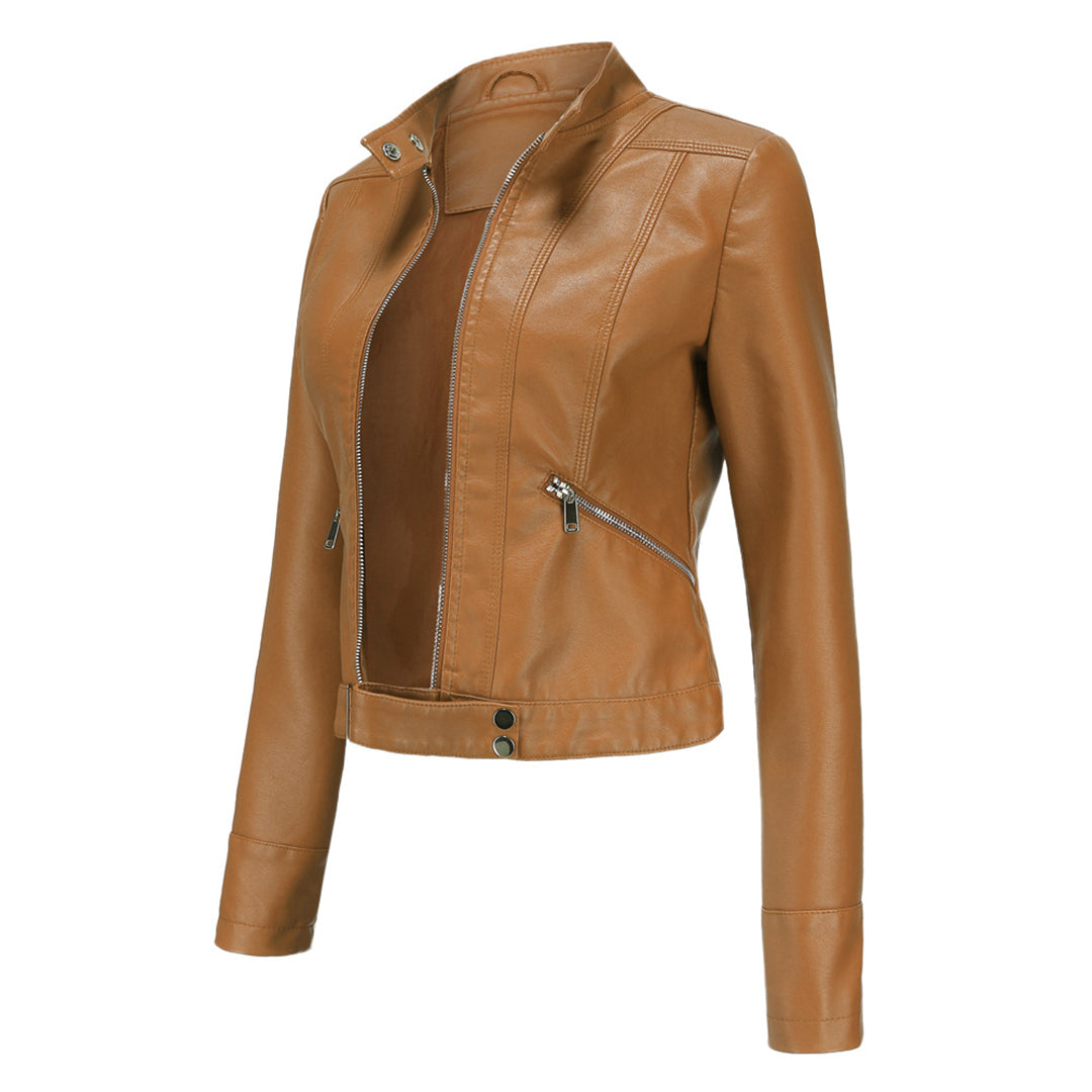 Kurze Damen Lederjacke OXANA - Stilvoll und zeitlos!