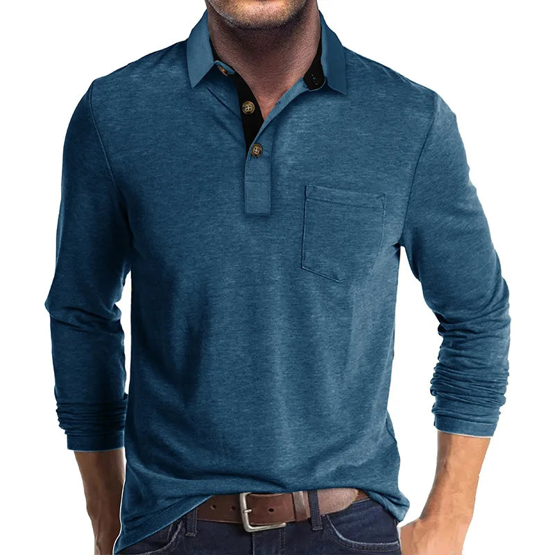 Jörg™ | Herren Langarmshirt in Unifarbe