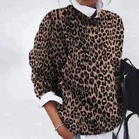 Olive - Stylischer geblümter Pullover für einen eleganten Look